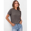 image:imageANRABESS Womens Short Sleeve Sweaters Wool Blend  Business Casual Work Tops Crew Neck Comfy Lightweight Knit Pullover Classic Sweater Shirts Spring Summer Fall OutfitsCoffee