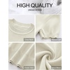 image:imageANRABESS Womens Short Sleeve Sweaters Wool Blend  Business Casual Work Tops Crew Neck Comfy Lightweight Knit Pullover Classic Sweater Shirts Spring Summer Fall OutfitsOffwhite