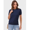 image:imageANRABESS Womens Short Sleeve Sweaters Wool Blend  Business Casual Work Tops Crew Neck Comfy Lightweight Knit Pullover Classic Sweater Shirts Spring Summer Fall OutfitsNavy Blue