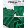 image:imageANRABESS Womens Short Sleeve Sweaters Wool Blend  Business Casual Work Tops Crew Neck Comfy Lightweight Knit Pullover Classic Sweater Shirts Spring Summer Fall OutfitsDeep Green