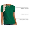 image:imageANRABESS Womens Short Sleeve Sweaters Wool Blend  Business Casual Work Tops Crew Neck Comfy Lightweight Knit Pullover Classic Sweater Shirts Spring Summer Fall OutfitsDeep Green