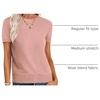 image:imageANRABESS Womens Short Sleeve Sweaters Wool Blend  Business Casual Work Tops Crew Neck Comfy Lightweight Knit Pullover Classic Sweater Shirts Spring Summer Fall OutfitsFlesh Pink