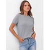 image:imageANRABESS Womens Short Sleeve Sweaters Wool Blend  Business Casual Work Tops Crew Neck Comfy Lightweight Knit Pullover Classic Sweater Shirts Spring Summer Fall OutfitsGrey
