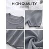 image:imageANRABESS Womens Short Sleeve Sweaters Wool Blend  Business Casual Work Tops Crew Neck Comfy Lightweight Knit Pullover Classic Sweater Shirts Spring Summer Fall OutfitsDeep Grey