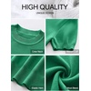 image:imageANRABESS Womens Short Sleeve Sweaters Wool Blend  Business Casual Work Tops Crew Neck Comfy Lightweight Knit Pullover Classic Sweater Shirts Spring Summer Fall OutfitsGreen