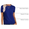 image:imageANRABESS Womens Short Sleeve Sweaters Wool Blend  Business Casual Work Tops Crew Neck Comfy Lightweight Knit Pullover Classic Sweater Shirts Spring Summer Fall OutfitsRoyal Blue