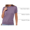 image:imageANRABESS Womens Short Sleeve Sweaters Wool Blend  Business Casual Work Tops Crew Neck Comfy Lightweight Knit Pullover Classic Sweater Shirts Spring Summer Fall OutfitsGrey Purple
