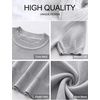 image:imageANRABESS Womens Short Sleeve Sweaters Wool Blend  Business Casual Work Tops Crew Neck Comfy Lightweight Knit Pullover Classic Sweater Shirts Spring Summer Fall OutfitsGrey