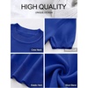 image:imageANRABESS Womens Short Sleeve Sweaters Wool Blend  Business Casual Work Tops Crew Neck Comfy Lightweight Knit Pullover Classic Sweater Shirts Spring Summer Fall OutfitsRoyal Blue
