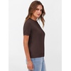 image:imageANRABESS Womens Short Sleeve Sweaters Wool Blend  Business Casual Work Tops Crew Neck Comfy Lightweight Knit Pullover Classic Sweater Shirts Spring Summer Fall OutfitsDeep Brown