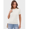 image:imageANRABESS Womens Short Sleeve Sweaters Wool Blend  Business Casual Work Tops Crew Neck Comfy Lightweight Knit Pullover Classic Sweater Shirts Spring Summer Fall OutfitsCream White