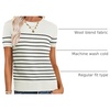 image:imageANRABESS Womens Short Sleeve Sweaters Wool Blend  Business Casual Work Tops Crew Neck Comfy Lightweight Knit Pullover Classic Sweater Shirts Spring Summer Fall OutfitsWhite Black Stripe