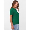 image:imageANRABESS Womens Short Sleeve Sweaters Wool Blend  Business Casual Work Tops Crew Neck Comfy Lightweight Knit Pullover Classic Sweater Shirts Spring Summer Fall OutfitsDeep Green