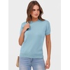 image:imageANRABESS Womens Short Sleeve Sweaters Wool Blend  Business Casual Work Tops Crew Neck Comfy Lightweight Knit Pullover Classic Sweater Shirts Spring Summer Fall OutfitsLight Blue