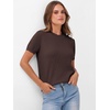 image:imageANRABESS Womens Short Sleeve Sweaters Wool Blend  Business Casual Work Tops Crew Neck Comfy Lightweight Knit Pullover Classic Sweater Shirts Spring Summer Fall OutfitsDeep Brown