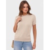 image:imageANRABESS Womens Short Sleeve Sweaters Wool Blend  Business Casual Work Tops Crew Neck Comfy Lightweight Knit Pullover Classic Sweater Shirts Spring Summer Fall OutfitsParchment Beige