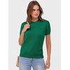 image:imageANRABESS Womens Short Sleeve Sweaters Wool Blend  Business Casual Work Tops Crew Neck Comfy Lightweight Knit Pullover Classic Sweater Shirts Spring Summer Fall OutfitsDeep Green