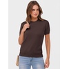 image:imageANRABESS Womens Short Sleeve Sweaters Wool Blend  Business Casual Work Tops Crew Neck Comfy Lightweight Knit Pullover Classic Sweater Shirts Spring Summer Fall OutfitsDeep Brown