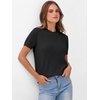 image:imageANRABESS Womens Short Sleeve Sweaters Wool Blend  Business Casual Work Tops Crew Neck Comfy Lightweight Knit Pullover Classic Sweater Shirts Spring Summer Fall OutfitsBlack