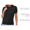 image:imageANRABESS Womens Short Sleeve Sweaters Wool Blend  Business Casual Work Tops Crew Neck Comfy Lightweight Knit Pullover Classic Sweater Shirts Spring Summer Fall OutfitsBlack