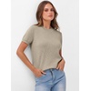 image:imageANRABESS Womens Short Sleeve Sweaters Wool Blend  Business Casual Work Tops Crew Neck Comfy Lightweight Knit Pullover Classic Sweater Shirts Spring Summer Fall OutfitsAlmond