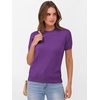 image:imageANRABESS Womens Short Sleeve Sweaters Wool Blend  Business Casual Work Tops Crew Neck Comfy Lightweight Knit Pullover Classic Sweater Shirts Spring Summer Fall OutfitsDeep Purple