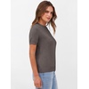image:imageANRABESS Womens Short Sleeve Sweaters Wool Blend  Business Casual Work Tops Crew Neck Comfy Lightweight Knit Pullover Classic Sweater Shirts Spring Summer Fall OutfitsCoffee