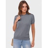 image:imageANRABESS Womens Short Sleeve Sweaters Wool Blend  Business Casual Work Tops Crew Neck Comfy Lightweight Knit Pullover Classic Sweater Shirts Spring Summer Fall OutfitsDeep Grey
