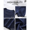 image:imageANRABESS Womens Short Sleeve Sweaters Wool Blend  Business Casual Work Tops Crew Neck Comfy Lightweight Knit Pullover Classic Sweater Shirts Spring Summer Fall OutfitsNavy Blue