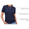 image:imageANRABESS Womens Short Sleeve Sweaters Wool Blend  Business Casual Work Tops Crew Neck Comfy Lightweight Knit Pullover Classic Sweater Shirts Spring Summer Fall OutfitsNavy Blue