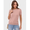 image:imageANRABESS Womens Short Sleeve Sweaters Wool Blend  Business Casual Work Tops Crew Neck Comfy Lightweight Knit Pullover Classic Sweater Shirts Spring Summer Fall OutfitsFlesh Pink
