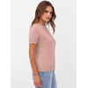 image:imageANRABESS Womens Short Sleeve Sweaters Wool Blend  Business Casual Work Tops Crew Neck Comfy Lightweight Knit Pullover Classic Sweater Shirts Spring Summer Fall OutfitsFlesh Pink