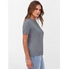 image:imageANRABESS Womens Short Sleeve Sweaters Wool Blend  Business Casual Work Tops Crew Neck Comfy Lightweight Knit Pullover Classic Sweater Shirts Spring Summer Fall OutfitsDeep Grey