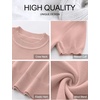 image:imageANRABESS Womens Short Sleeve Sweaters Wool Blend  Business Casual Work Tops Crew Neck Comfy Lightweight Knit Pullover Classic Sweater Shirts Spring Summer Fall OutfitsFlesh Pink