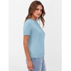 image:imageANRABESS Womens Short Sleeve Sweaters Wool Blend  Business Casual Work Tops Crew Neck Comfy Lightweight Knit Pullover Classic Sweater Shirts Spring Summer Fall OutfitsLight Blue