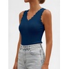 image:imageANRABESS Womens Summer V Neck Tank Tops Sleeveless SweatersDark TealXL  Scalloped Knit Shirts Soft Wool Blend Slim Fit Cute Casual Going Out Outfits Work Beach Resort Wear Fall Layer Clothing