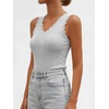 image:imageANRABESS Womens Summer V Neck Tank Tops Sleeveless SweatersLight GreyXL  Scalloped Knit Shirts Soft Wool Blend Slim Fit Cute Casual Going Out Outfits Work Beach Resort Wear Fall Layer Clothing