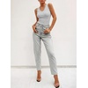 image:imageANRABESS Womens Summer V Neck Tank Tops Sleeveless SweatersLight GreyXL  Scalloped Knit Shirts Soft Wool Blend Slim Fit Cute Casual Going Out Outfits Work Beach Resort Wear Fall Layer Clothing