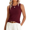 image:imageANRABESS Tank Tops for Women 2026 Summer Sleeveless Sweater  Slim Fit Soft Knit TankSoft Wool BlendBusiness Casual OutfitsDressy Work ShirtsFall Fashion ClothingTravel amp Daily WearWine Red