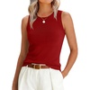 image:imageANRABESS Tank Tops for Women 2026 Summer Sleeveless Sweater  Slim Fit Soft Knit TankSoft Wool BlendBusiness Casual OutfitsDressy Work ShirtsFall Fashion ClothingTravel amp Daily WearRed