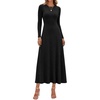 image:imageANRABESS Womens Long Sleeve Ribbed Knit Fall Casual Maxi Dress  Crewneck Swing Flowy A Line Bodycon Sweater DressesSoft Comfy Slim Fitted StretchyEveryday Date Nights WearWinter OutfitsBlack