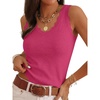 image:imageANRABESS Womens Summer V Neck Tank Tops Sleeveless SweatersHot PinkXL  Scalloped Knit Shirts Soft Wool Blend Slim Fit Cute Casual Going Out Outfits Work Beach Resort Wear Fall Layer Clothing