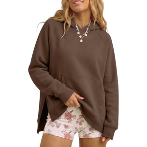 image:imageANRABESS Womens Oversized Hoodies Slit Side Sweatshirts  Long Sleeve Fleece PulloverComfy Hooded TunicFall Fashion OutfitsCasual for Workout Travel amp Everyday WearCoffee