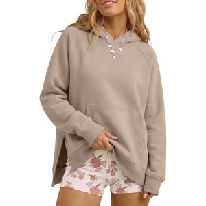 image:imageANRABESS Womens Oversized Hoodies Slit Side Sweatshirts  Long Sleeve Fleece PulloverComfy Hooded TunicFall Fashion OutfitsCasual for Workout Travel amp Everyday WearKhaki