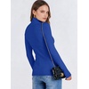 image:imageANRABESS Long Sleeve Shirts for Women Quarter Zip Ribbed Top  Slim Fitted Knit Turtleneck Tops Comfy Lightweight Basic Tees Casual Work amp Daily Going Out Fall Winter Layering TShirtRoyal Blue