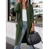 image:imageANRABESS Womens Long Cardigan Sweater 2026 Fall Fashion Casual Oversized Knit Open Front Coatigan Jacket Coat OutfitsArmy Green
