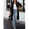 image:imageANRABESS Womens Long Cardigan Sweater 2026 Fall Fashion Casual Oversized Knit Open Front Coatigan Jacket Coat OutfitsBlack