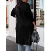 image:imageANRABESS Womens Long Cardigan Sweater 2026 Fall Fashion Casual Oversized Knit Open Front Coatigan Jacket Coat OutfitsBlack