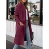 image:imageANRABESS Womens Long Cardigan Sweater 2026 Fall Fashion Casual Oversized Knit Open Front Coatigan Jacket Coat OutfitsBurgundy