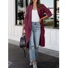 image:imageANRABESS Womens Long Cardigan Sweater 2026 Fall Fashion Casual Oversized Knit Open Front Coatigan Jacket Coat OutfitsBurgundy